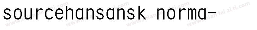 sourcehansansk norma字体转换